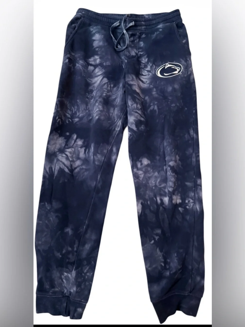 Penn State Nittany Lions Tie Dye Sweat Pants Navy & White‎ NCAA Small